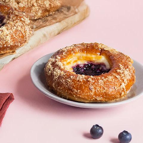 Blueberry Cheesecake Brioche Bun